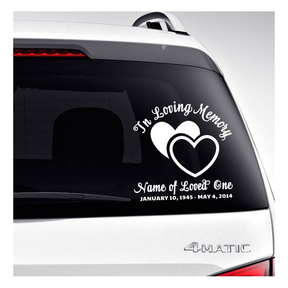 Hearts In Memory Car Decals  Funeral Program Site – The Funeral Program  Site