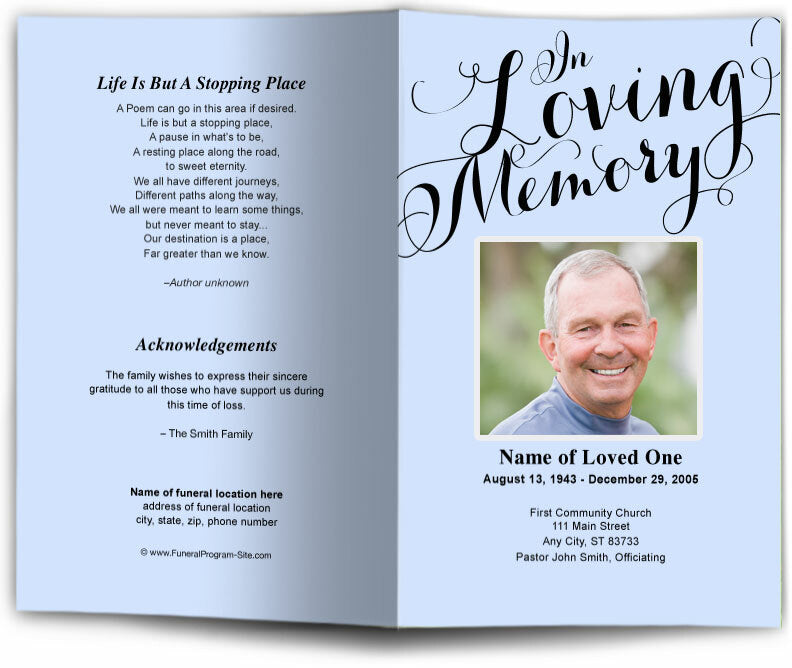BLUE in Loving Memory PNG Memorial Template Add Pictures and -   Australia in 2023