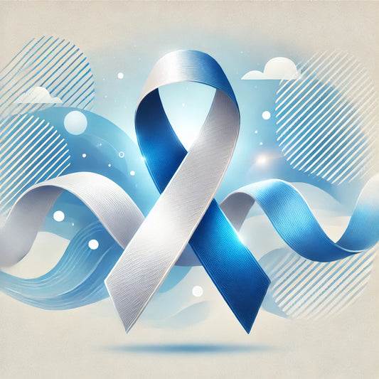 White and Blue Ribbon Meaning: Head and Neck Cancer Awareness