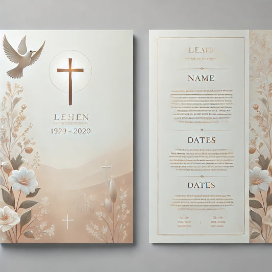 Funeral Program Template with Background Design