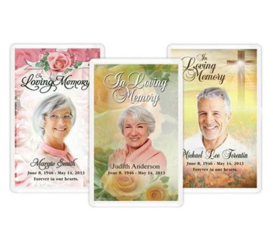 Laminated Prayer Cards For Funeral