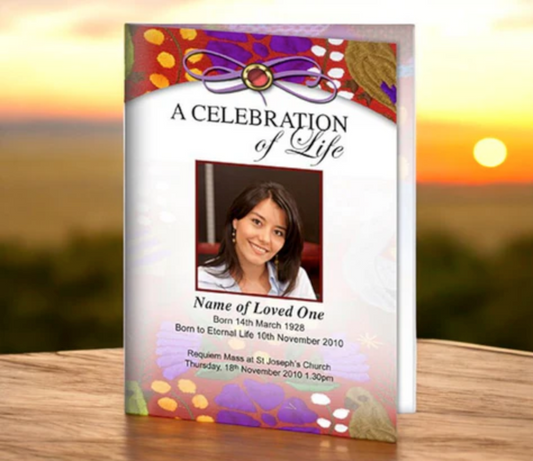 Colorful Funeral Program Template: Adding Vibrancy to a Celebration of Life