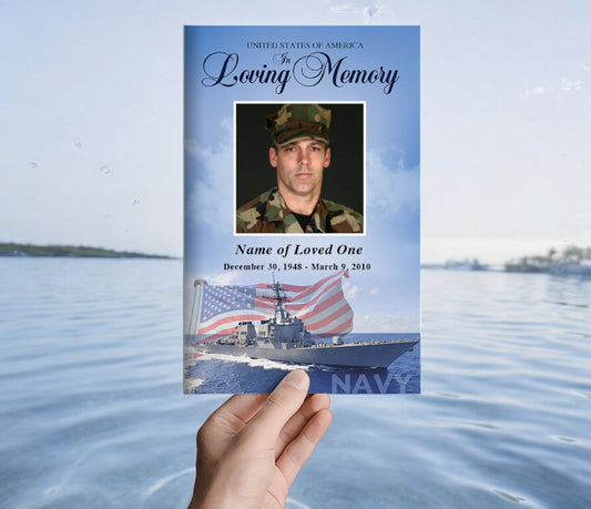 Where Can I Find Templates for Military Funerals with Patriotic Themes?