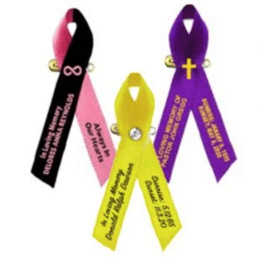 Personalized Cancer and Awareness Ribbons - The Funeral Program Site