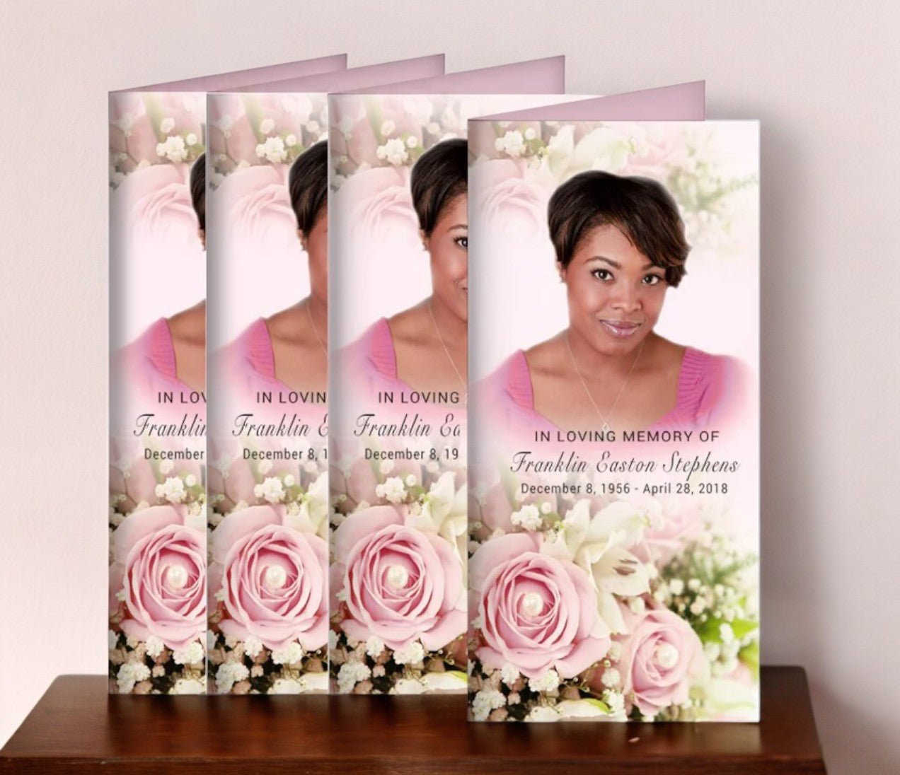 Long Fold Tea Length Funeral Program Design and Print Service - The Funeral Program Site