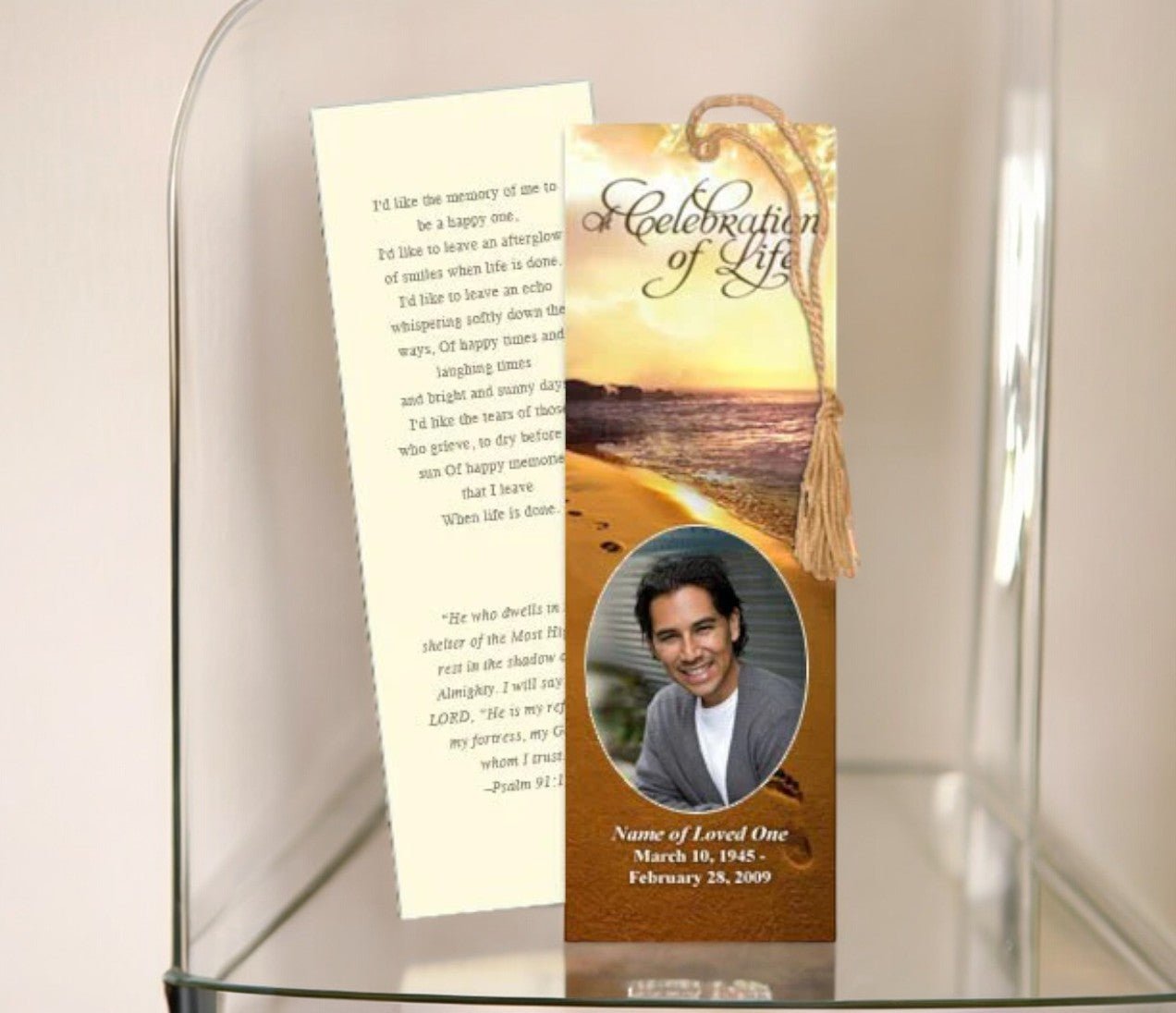 Memorial Bookmarks - DIY Funeral Bookmark Templates - The Funeral Program Site