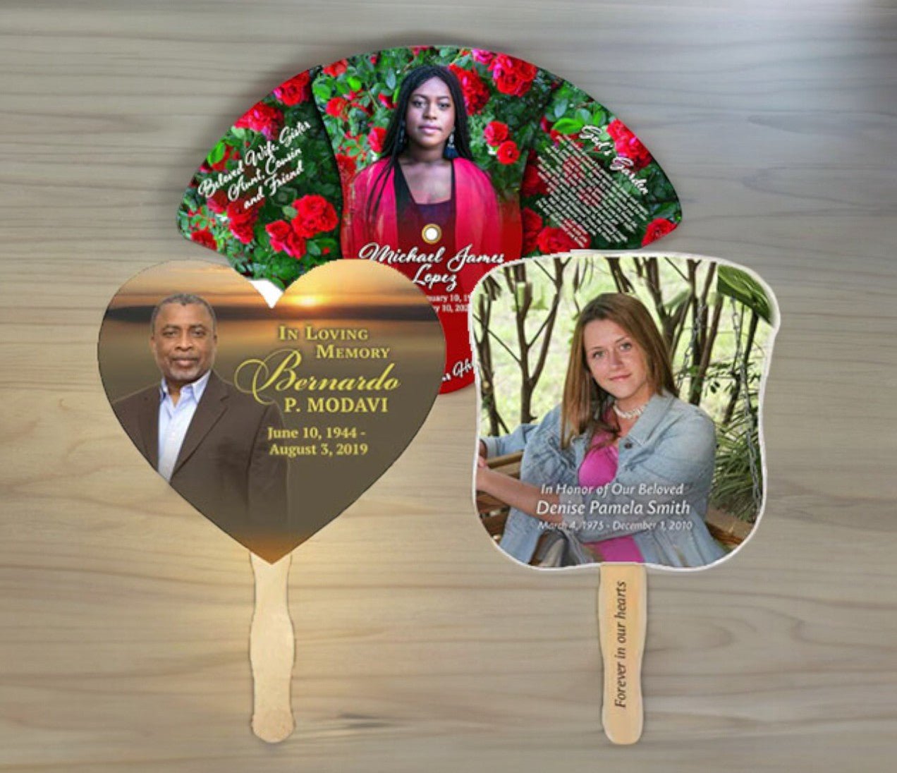 Memorial Fans - In Loving Memory Hand Fans - The Funeral Program Site