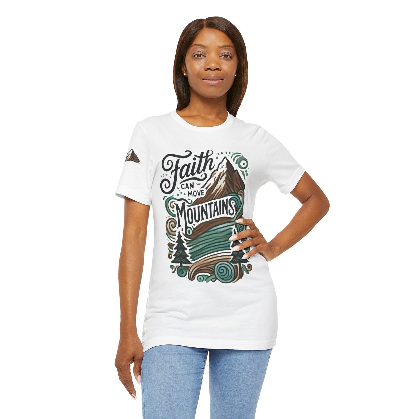 Faith Can Move Mountains Tee - Unisex Short Sleeve T-Shirt