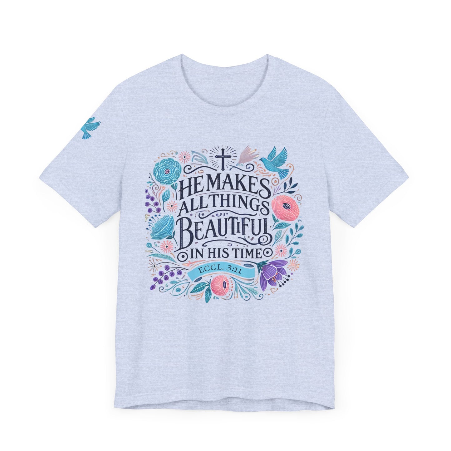 Inspirational Women's Jersey Tee - "He Makes All Things Beautiful"