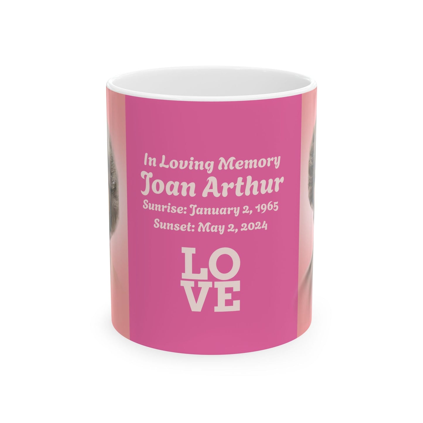 2 Photo Ceramic In Loving Memory Mug - The Funeral Program Site