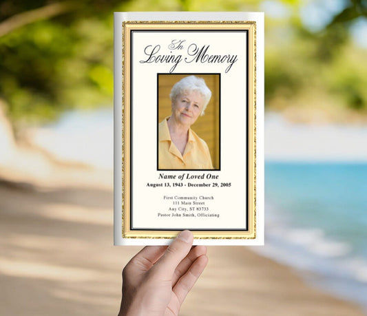 24K Funeral Program Template - The Funeral Program Site