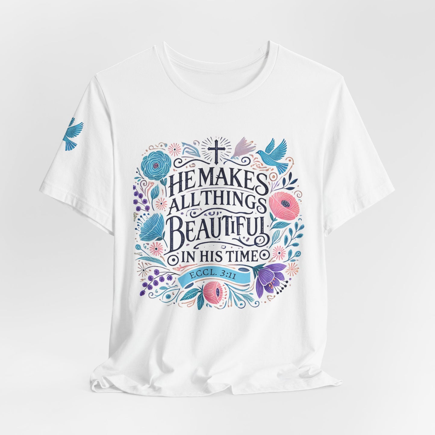 Inspirational Women's Jersey Tee - "He Makes All Things Beautiful"