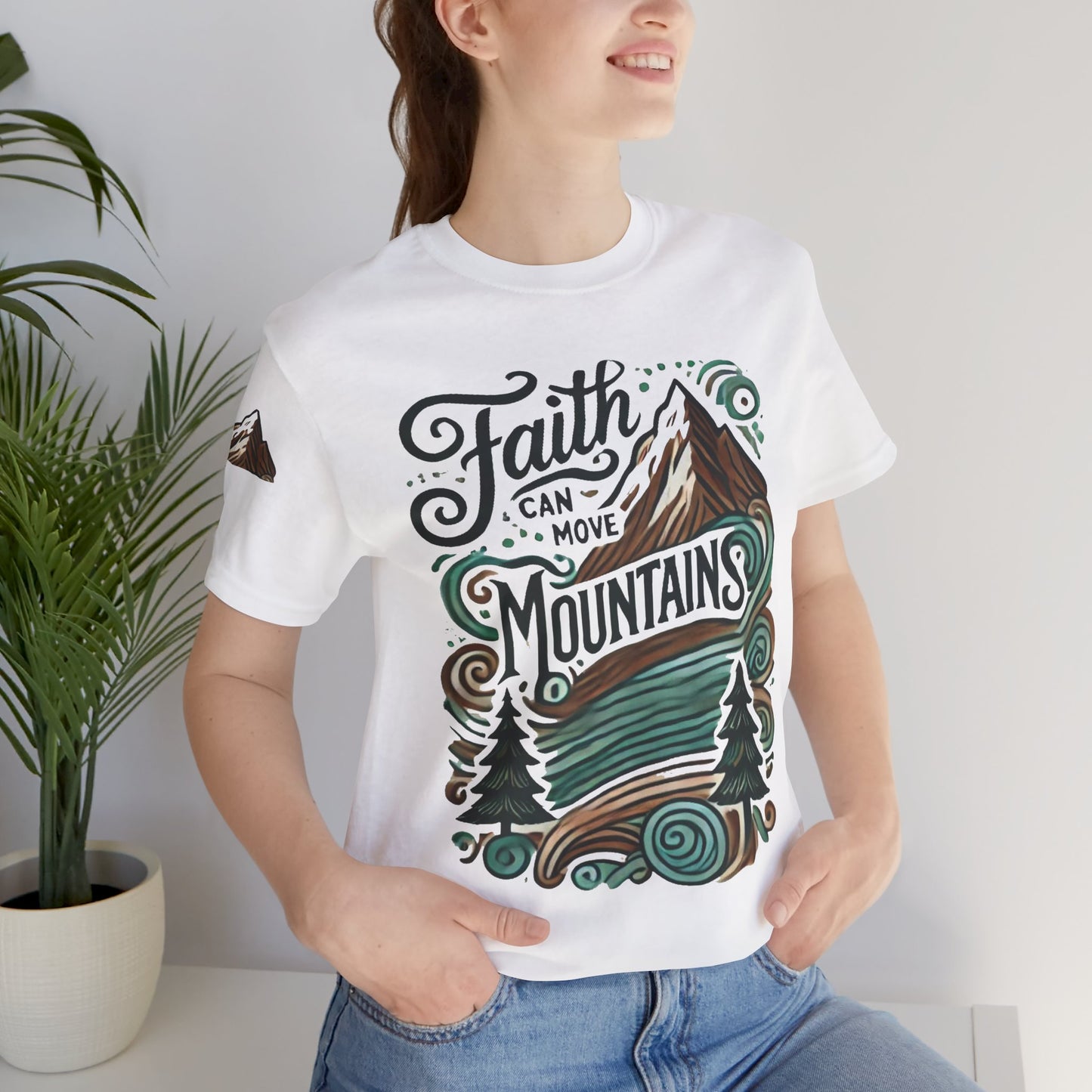 Faith Can Move Mountains Tee - Unisex Short Sleeve T-Shirt