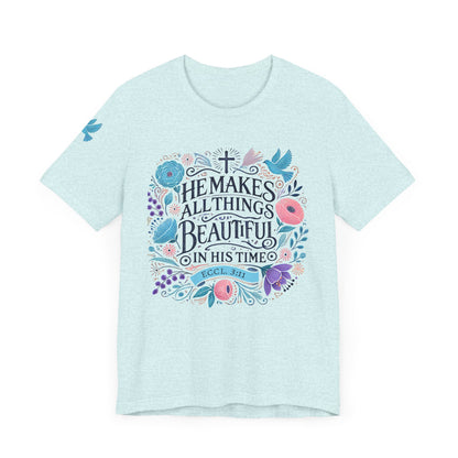 Inspirational Women's Jersey Tee - "He Makes All Things Beautiful"