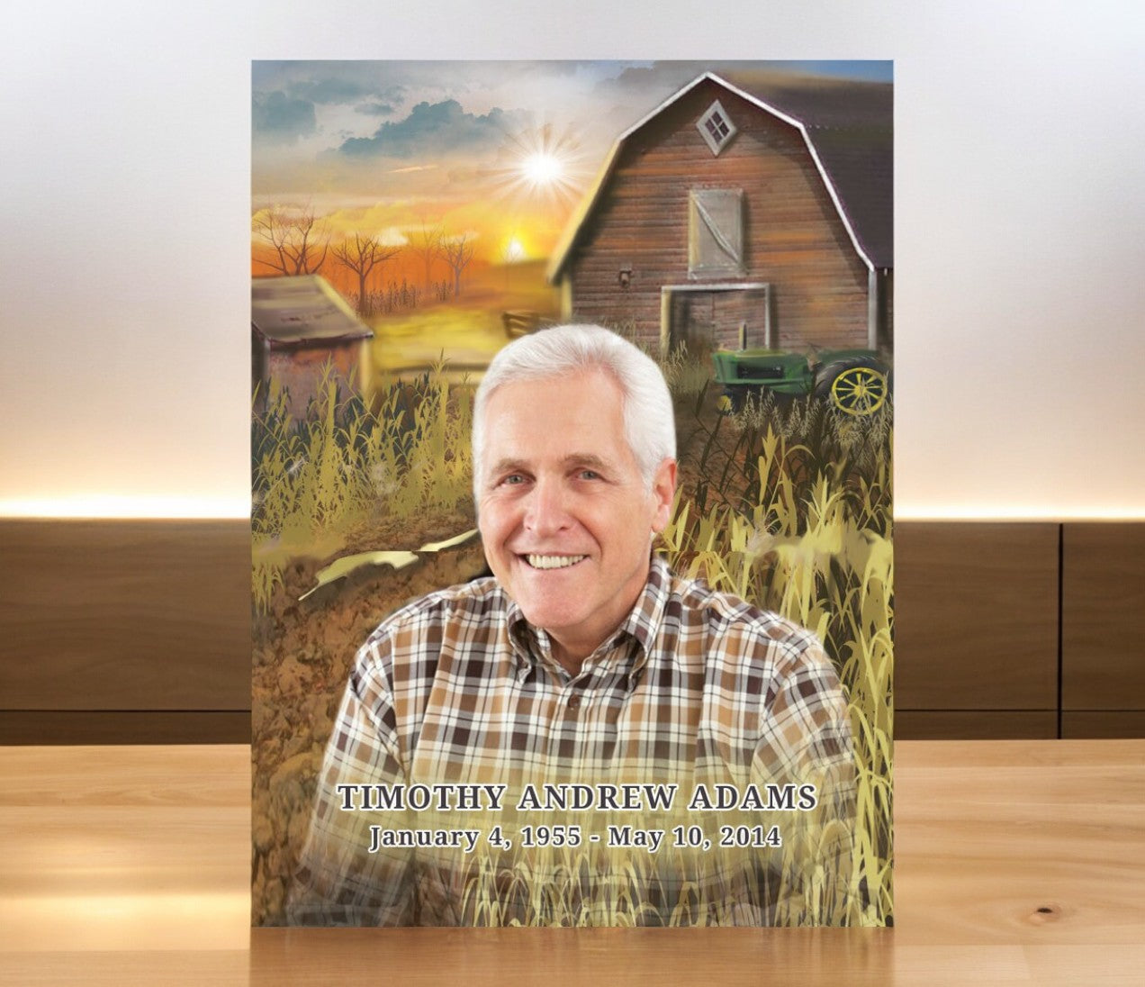 Barn Funeral Poster Memorial Portrait