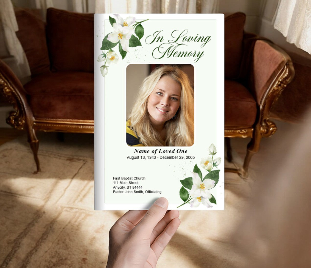 Belinda Funeral Program Template