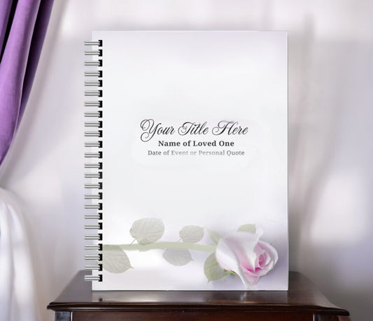 Beloved Spiral Wire Bind Memorial Funeral Guest Book