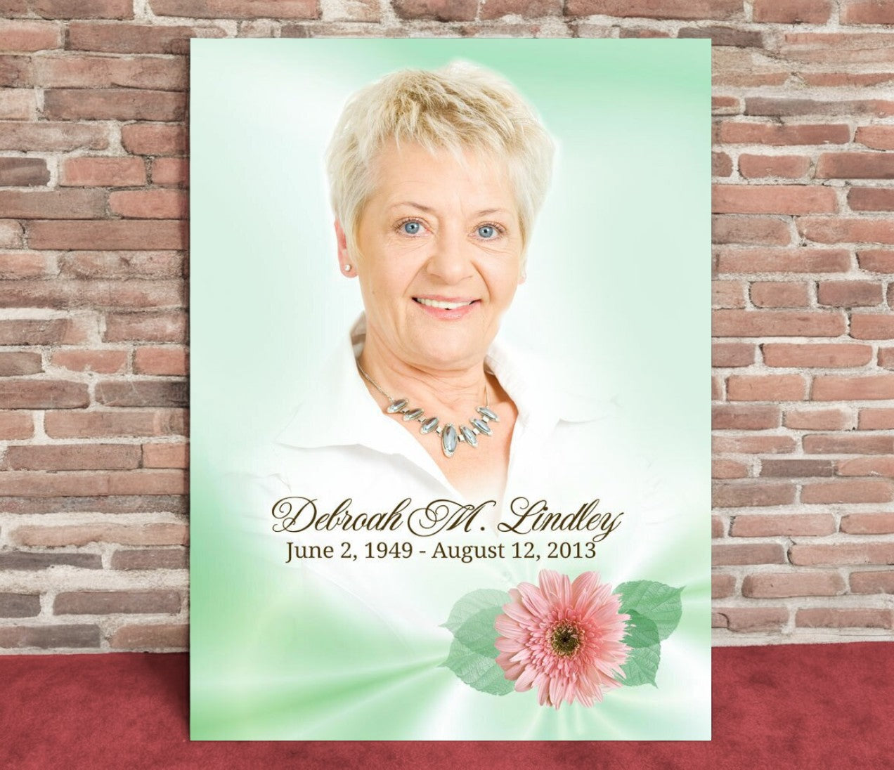 Blossom Funeral Poster Memorial Portrait