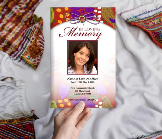 Bonita Funeral Program Template