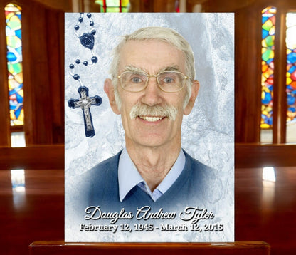 Crucifix Funeral Poster Memorial Portrait