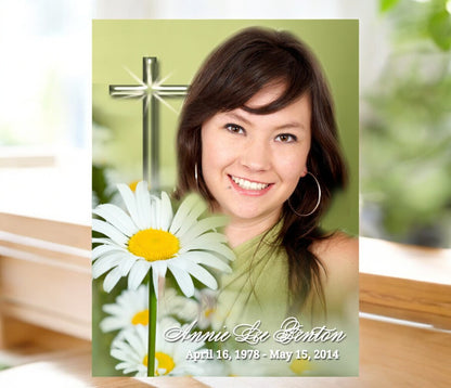 Daisy Funeral Poster Memorial Portrait