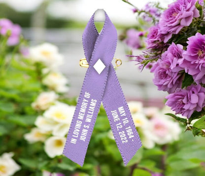 Esophageal Cancer Ribbon Personalized (Periwinkle) - Pack of 10