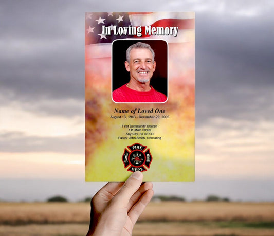 Firefighter Funeral Program Template