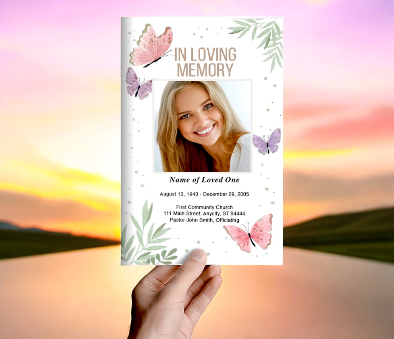 Henrietta Funeral Program Template