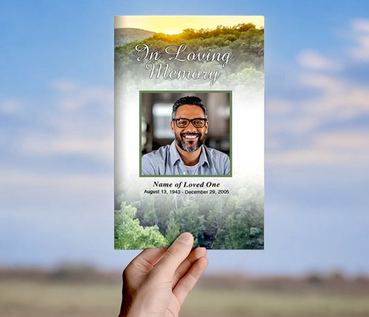 Hilltop Funeral Program Template