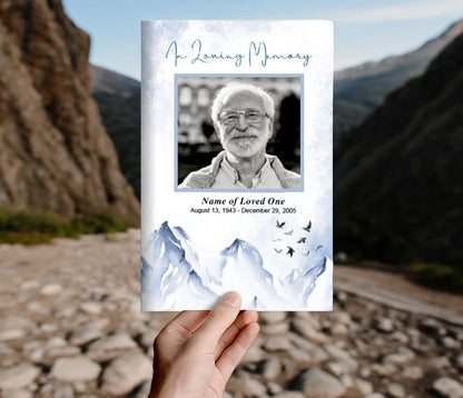 Peaks Funeral Program Template