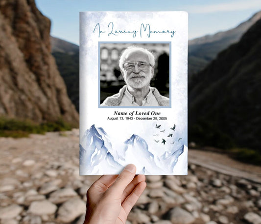 Peaks Funeral Program Template