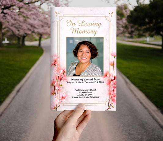 Reminisce Funeral Program Template