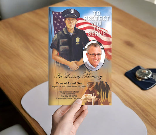 Policeman Funeral Program Template