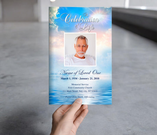 Starlight Funeral Program Template