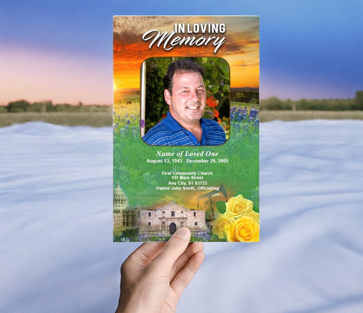 Texas Funeral Program Template