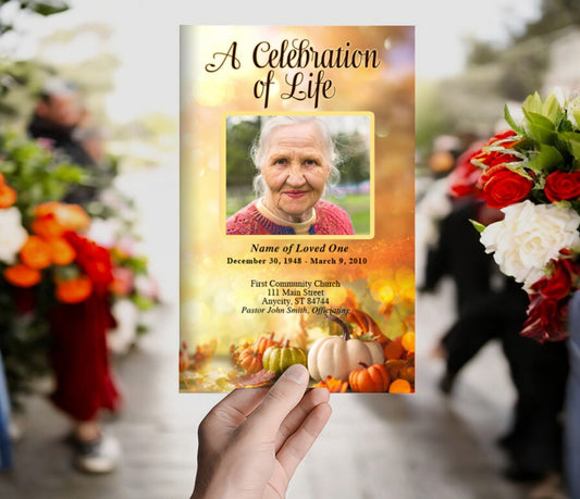 Thanksgiving Funeral Program Template