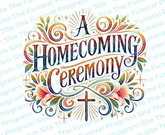 A Homecoming Ceremony Funeral Program Title - The Funeral Program Site