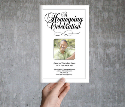 A HomeGoing Celebration Funeral Program Template - The Funeral Program Site