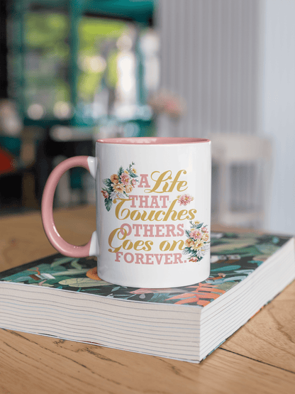 A Life That Touches Others In Memory Coffee Mug - The Funeral Program Site