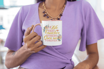 A Life That Touches Others In Memory Coffee Mug - The Funeral Program Site