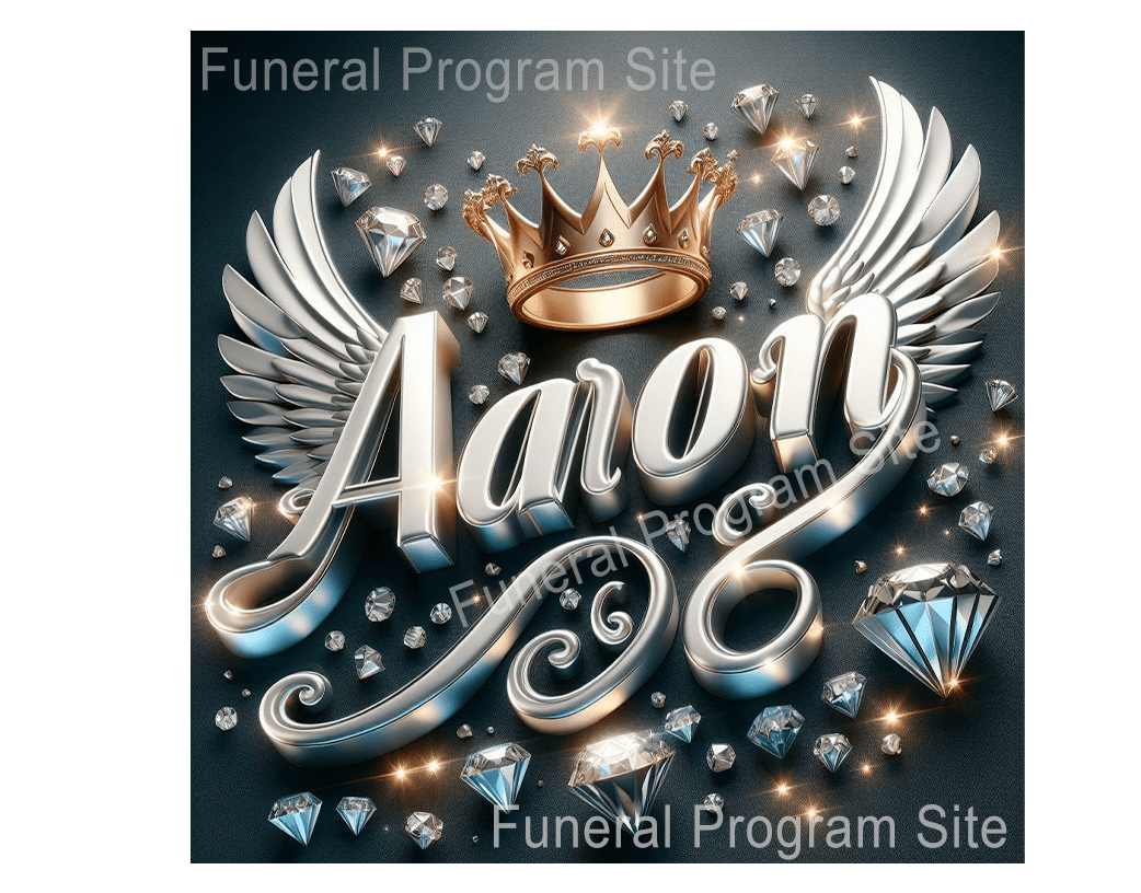 Aaron 3D Word Art Name Design - The Funeral Program Site