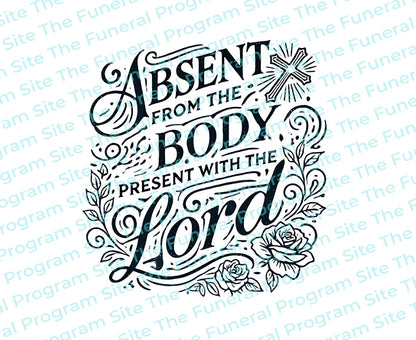 Absent From The Body Bible Verse Word Art