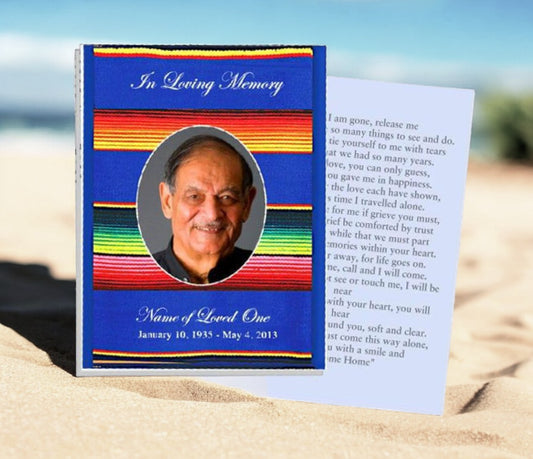 Acapulco Small Memorial Card Template