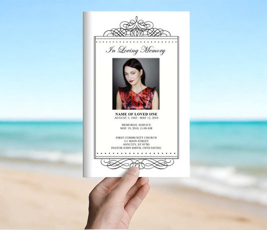 Accent Funeral Program Template - The Funeral Program Site