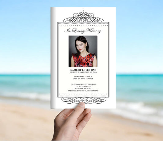 Accent Funeral Program Template