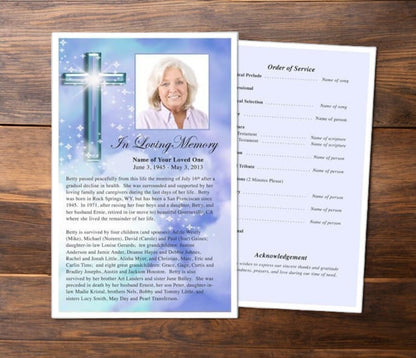 Adoration Funeral Flyer Template - The Funeral Program Site