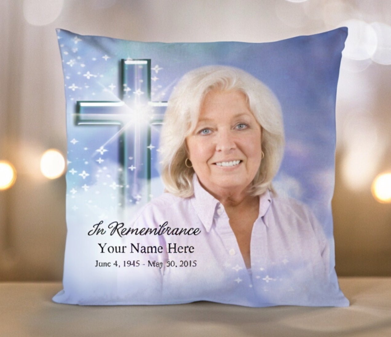 Adoration In Loving Memory Memorial Pillow - The Funeral Program Site