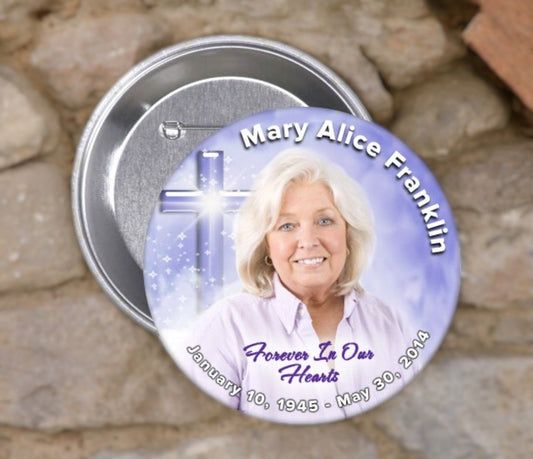 Adoration Memorial Button Pin (Pack of 10) - The Funeral Program Site