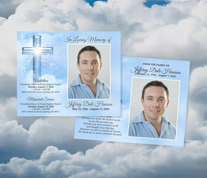 Adoration Social Media Funeral Announcement Template - Google Docs