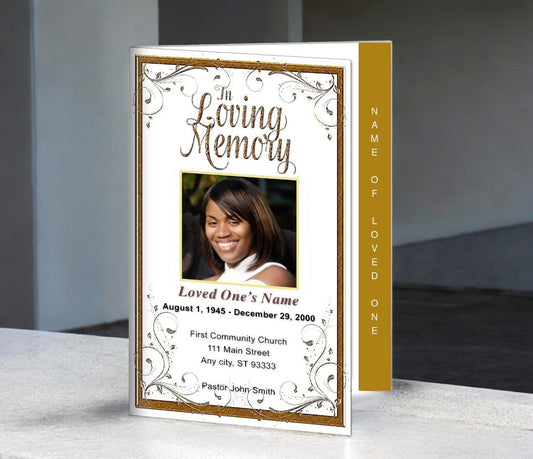 Affinity 4 - Sided Graduated Funeral Program Template - The Funeral Program Site